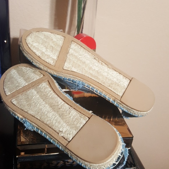 SAM EDELMAN WOMEN DENIM LEATHER TOES SLIP ON - Picture 4 of 7